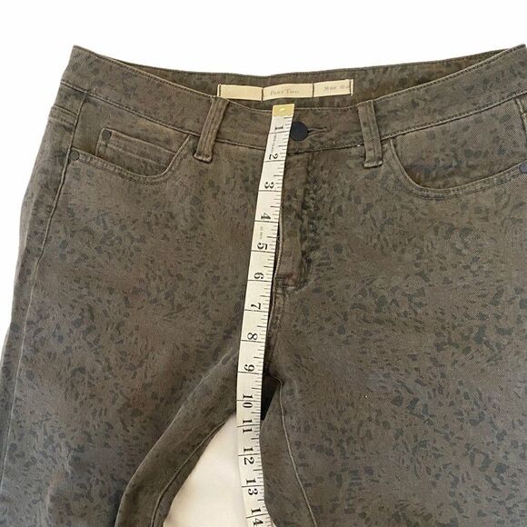 PART TWO Green Leopard Stretch Straight Leg Jean - Picture 10 of 11